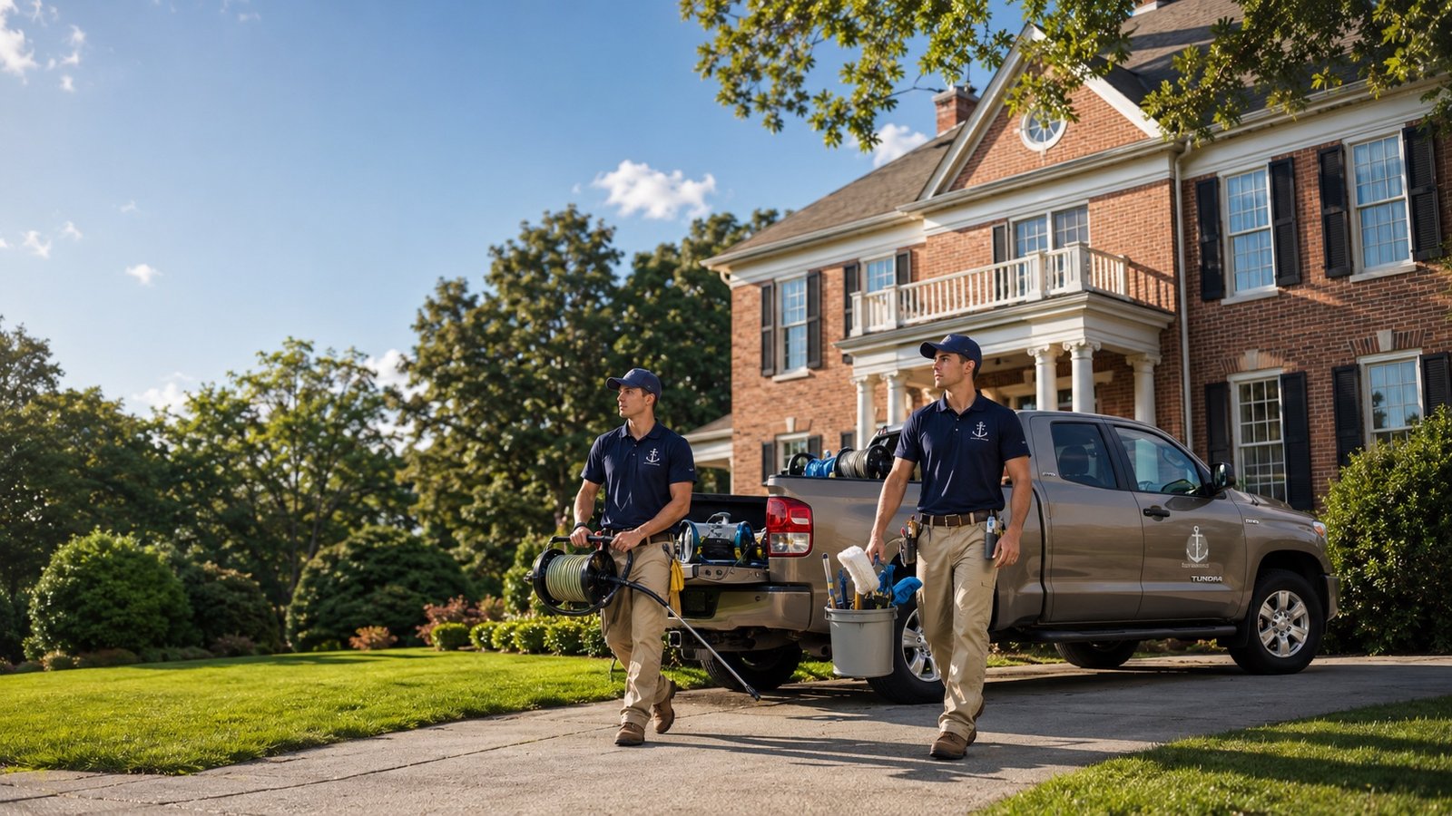 Anchor Point crew arriving at a job site