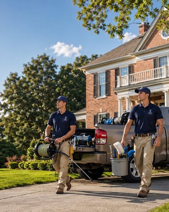 Anchor Point crew arriving at a job site